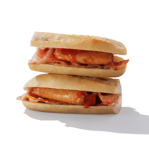 Bacon and Sausage Breakfast Baguette