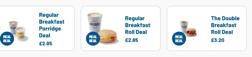 breakfast meal deals